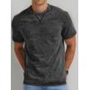 imageNITAGUT Mens Distressed Cotton Shirts Vintage Hipster Hip Hop Longline Crew Neck TShirt01black