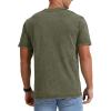 imageNITAGUT Mens Distressed Cotton Shirts Vintage Hipster Hip Hop Longline Crew Neck TShirtArmy Green