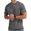 imageNITAGUT Mens Distressed Cotton Shirts Vintage Hipster Hip Hop Longline Crew Neck TShirtGrey