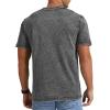 imageNITAGUT Mens Distressed Cotton Shirts Vintage Hipster Hip Hop Longline Crew Neck TShirtGrey