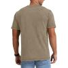 imageNITAGUT Mens Distressed Cotton Shirts Vintage Hipster Hip Hop Longline Crew Neck TShirtKhaki