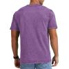 imageNITAGUT Mens Distressed Cotton Shirts Vintage Hipster Hip Hop Longline Crew Neck TShirtPurple