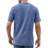 imageNITAGUT Mens Distressed Henley Shirts Retro Short Sleeve Cotton Tee Shirts Casual Button Down Washed TShirtsBlue