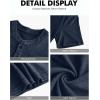 imageNITAGUT Mens Distressed Henley Shirts Retro Short Sleeve Cotton Tee Shirts Casual Button Down Washed TShirtsDeep Blue