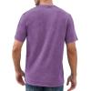 imageNITAGUT Mens Distressed Henley Shirts Retro Short Sleeve Cotton Tee Shirts Casual Button Down Washed TShirtsPurple