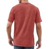 imageNITAGUT Mens Distressed Henley Shirts Retro Short Sleeve Cotton Tee Shirts Casual Button Down Washed TShirtsRed