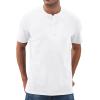 imageNITAGUT Mens Distressed Henley Shirts Retro Short Sleeve Cotton Tee Shirts Casual Button Down Washed TShirtsWhite
