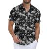 imageNITAGUT Mens Hawaiian Shirts Button Down Short Sleeve Tropical Vacation Beach Shirts with PocketBlack  Coconut Tree