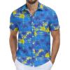 imageNITAGUT Mens Hawaiian Shirts Button Down Short Sleeve Tropical Vacation Beach Shirts with PocketBlue Coconut