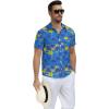 imageNITAGUT Mens Hawaiian Shirts Button Down Short Sleeve Tropical Vacation Beach Shirts with PocketBlue Coconut