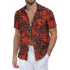 imageNITAGUT Mens Hawaiian Shirts Button Down Short Sleeve Tropical Vacation Beach Shirts with PocketRed  Coconut Tree