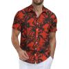 imageNITAGUT Mens Hawaiian Shirts Button Down Short Sleeve Tropical Vacation Beach Shirts with PocketRed  Coconut Tree