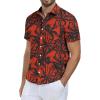 imageNITAGUT Mens Hawaiian Shirts Button Down Short Sleeve Tropical Vacation Beach Shirts with PocketRed  Coconut Tree