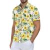 imageNITAGUT Mens Hawaiian Shirts Button Down Short Sleeve Tropical Vacation Beach Shirts with PocketYellow  Flowers