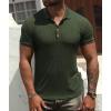 imageNITAGUT Mens Polo Shirts Shortsampamp Long Sleeve Casual Slim Fit Workout Shirts0 Dark Green