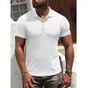 imageNITAGUT Mens Polo Shirts Shortsampamp Long Sleeve Casual Slim Fit Workout Shirts0 White