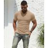 imageNITAGUT Mens Polo Shirts Shortsampamp Long Sleeve Casual Slim Fit Workout Shirts01beige