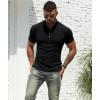 imageNITAGUT Mens Polo Shirts Shortsampamp Long Sleeve Casual Slim Fit Workout Shirts01black