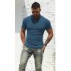 imageNITAGUT Mens Polo Shirts Shortsampamp Long Sleeve Casual Slim Fit Workout Shirts01blue