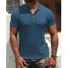 imageNITAGUT Mens Polo Shirts Shortsampamp Long Sleeve Casual Slim Fit Workout Shirts01blue