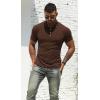 imageNITAGUT Mens Polo Shirts Shortsampamp Long Sleeve Casual Slim Fit Workout Shirts01brown