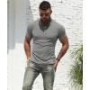 imageNITAGUT Mens Polo Shirts Shortsampamp Long Sleeve Casual Slim Fit Workout Shirts01dark Gray
