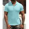 imageNITAGUT Mens Polo Shirts Shortsampamp Long Sleeve Casual Slim Fit Workout Shirts01lake Blue