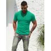 imageNITAGUT Mens Polo Shirts Shortsampamp Long Sleeve Casual Slim Fit Workout Shirts01lake Green