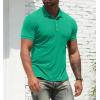 imageNITAGUT Mens Polo Shirts Shortsampamp Long Sleeve Casual Slim Fit Workout Shirts01lake Green