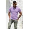 imageNITAGUT Mens Polo Shirts Shortsampamp Long Sleeve Casual Slim Fit Workout Shirts01light Purple
