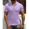 imageNITAGUT Mens Polo Shirts Shortsampamp Long Sleeve Casual Slim Fit Workout Shirts01light Purple
