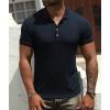 imageNITAGUT Mens Polo Shirts Shortsampamp Long Sleeve Casual Slim Fit Workout Shirts01navy Blue
