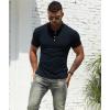 imageNITAGUT Mens Polo Shirts Shortsampamp Long Sleeve Casual Slim Fit Workout Shirts01navy Blue
