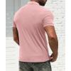 imageNITAGUT Mens Polo Shirts Shortsampamp Long Sleeve Casual Slim Fit Workout Shirts01pink
