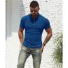 imageNITAGUT Mens Polo Shirts Shortsampamp Long Sleeve Casual Slim Fit Workout Shirts01royal Blue