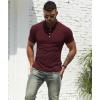imageNITAGUT Mens Polo Shirts Shortsampamp Long Sleeve Casual Slim Fit Workout Shirts01wine Red