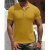 imageNITAGUT Mens Polo Shirts Shortsampamp Long Sleeve Casual Slim Fit Workout Shirts01yellow