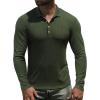 imageNITAGUT Mens Polo Shirts Shortsampamp Long Sleeve Casual Slim Fit Workout Shirts02dark Green