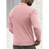 imageNITAGUT Mens Polo Shirts Shortsampamp Long Sleeve Casual Slim Fit Workout Shirts02pink