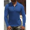imageNITAGUT Mens Polo Shirts Shortsampamp Long Sleeve Casual Slim Fit Workout Shirts02royal Blue