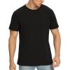 imageNITAGUT Mens Premium Cotton Crew Neck TShirt Fresh Classic TeeA Black