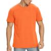 imageNITAGUT Mens Premium Cotton Crew Neck TShirt Fresh Classic TeeA Bright Orange