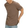imageNITAGUT Mens Premium Cotton Crew Neck TShirt Fresh Classic TeeA Dark Khaki