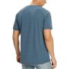imageNITAGUT Mens Premium Cotton Crew Neck TShirt Fresh Classic TeeA Heather Blue