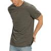 imageNITAGUT Mens Premium Cotton Crew Neck TShirt Fresh Classic TeeA Heather Brown