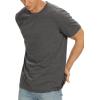 imageNITAGUT Mens Premium Cotton Crew Neck TShirt Fresh Classic TeeA Heather Charcoal