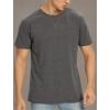 imageNITAGUT Mens Premium Cotton Crew Neck TShirt Fresh Classic TeeA Heather Charcoal