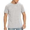 imageNITAGUT Mens Premium Cotton Crew Neck TShirt Fresh Classic TeeA Heather Gray