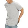 imageNITAGUT Mens Premium Cotton Crew Neck TShirt Fresh Classic TeeA Heather Gray