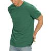 imageNITAGUT Mens Premium Cotton Crew Neck TShirt Fresh Classic TeeA Heather Green